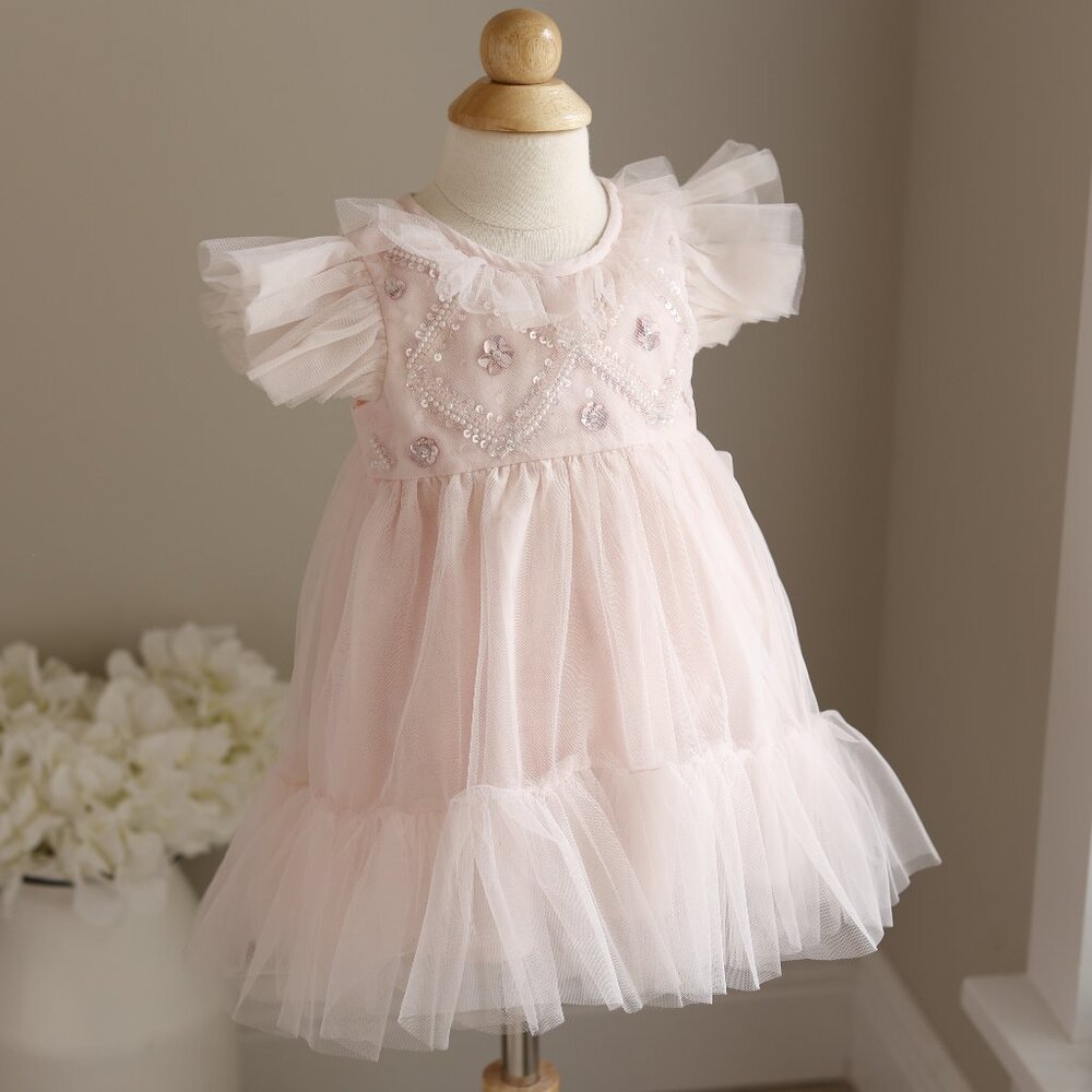 Tutu Du Monde Bebe Penelope Tulle Dress Porcelain Pink Size 6-12 Months NWT
